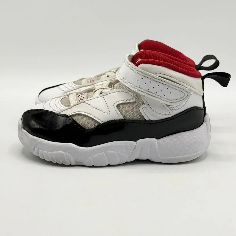 Nike Air Jordan Jumpman Two Trey DQ8433-106 Easy On Aplix Sneakers White Red Whi